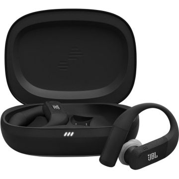 JBL Casti sport in-ear JBL Endurance Peak 4, True Wireless, Noise Cancelling, IP68, 6 Microfoane, Redare pana la 48 h, Negru/Gri