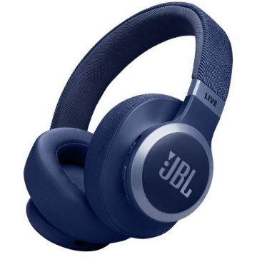 JBL Casti Stereo Wireless On-Ear JBL Live 770NC, Bluetooth, ANC cu Smart Ambient, Microfon, Autonomie 65 ore, Albastru