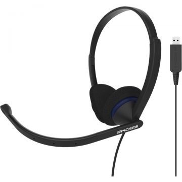 Koss Casti On-Ear Koss CS200 USB, cu fir, Microfon, Negru
