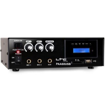 Mixer amplificator 60W 3 canale cu SD si MP3, PAA60USB