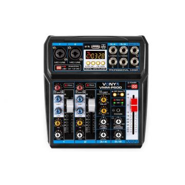 Mixer analog 4 canale Vonyx VMM-P500, Bluetooth, USB, MP3, Jack, XLR