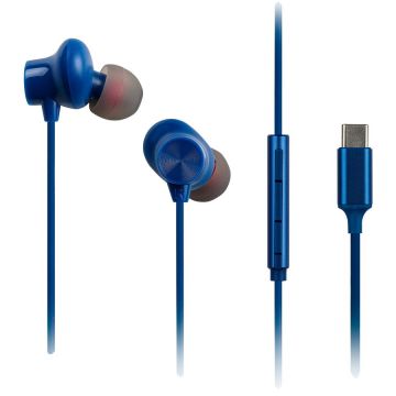 Panasonic Casti In Ear Panasonic RP-TCM225DEA, cu fir, USB-C, Microfon, Albastru