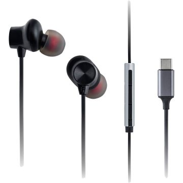 Panasonic Casti In Ear Panasonic RP-TCM225DEK, cu fir, USB-C, Microfon, Negru