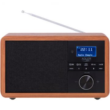 Radio AD 1184  DAB+ Bluetooth LCD Ceas Alarme Duble USB Maro