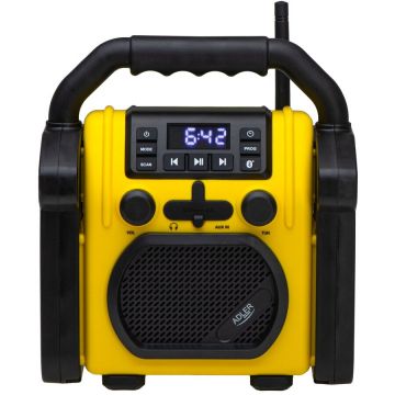 Radio de Santier AD 1911 Bluetooth Carcasa Robusta IP54 10W Negru/Galben