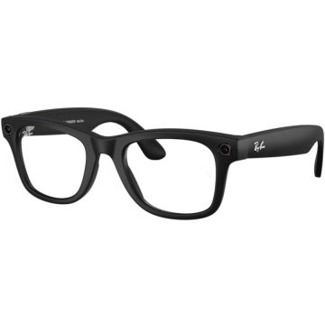 Ray-Ban Ochelari Smart Ray-Ban META Wayfarer Gen 2 RW4012 601SSB, marime L (50-22), Wi-Fi 6, Bluetooth, Aparat foto cu filmare, Asistent vocal, 32GB Flash, Lentile Transparente, Negru
