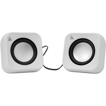 SBOX Boxe PC 2.0 Sbox SP-203, 2 x 2.2W, Alimentare USB, Interfata Audio Jack 3.5 mm, Cablu 0.6m, Alb