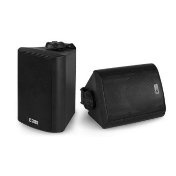 Set 2 boxe 100V/8 ohm, 30W RMS, 4 inch, IPX5, Power Dynamics BC40V-Black, interior/exterior, negru