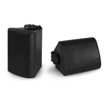Set 2 boxe 30W RMS, 8 ohm,  Power Dynamics BGO40-BL, interior/exterior, negru