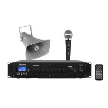 Sistem pentru anunturi cu goarna 40W, microfon si amplificator, KITCAR1
