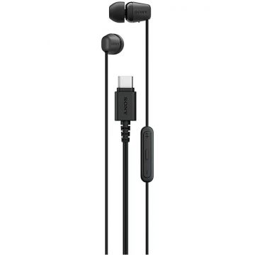 Sony Casti In-Ear Sony IER‑EX15CB, cu fir, USB‑C, Microfon, Negru