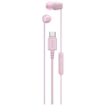 Sony Casti In-Ear Sony IER‑EX15CP, Cu Fir, Microfon, USB-C, Roz
