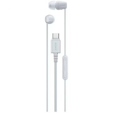 Sony Casti In-Ear Sony IER‑EX15CW, cu fir, USB‑C, Microfon, Alb