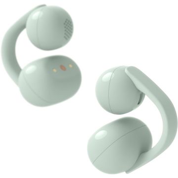 Sony Casti Open-Ear Sony LinkBuds Clip WF-LC900G, True Wireless, Bluetooth, Fast Pair, IPX4, AI Voice Assist, Tap Control, 3 Moduri de Ascultare, Autonomie 37 ore, iOS si Android, Verde