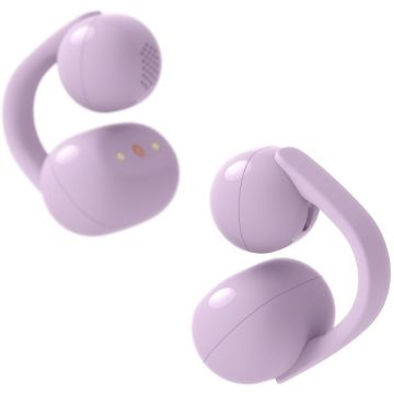 Sony Casti Open-Ear Sony LinkBuds Clip WF-LC900V, True Wireless, Bluetooth, Fast Pair, IPX4, AI Voice Assist, Tap Control, 3 Moduri de Ascultare, Autonomie 37 ore, iOS si Android, Violet