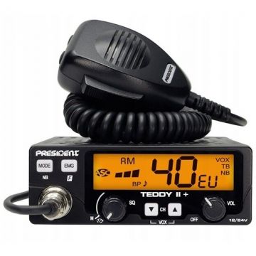 Statie  Radio Teddy II+ AM/FM CB 12/24V Negru