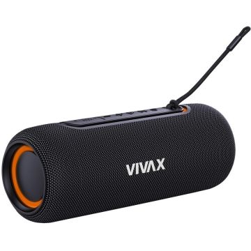 VIVAX Boxa portabila VIVAX BS-110, 20W, Bluetooth, TWS, RMS (2 x 10W), Pana la 5.5 ore, IPX5, Negru
