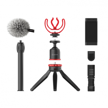 Boya Lavaliera Boya BY-VG330, Vlogger Kit cu Microfon BY-MM1 si Trepied