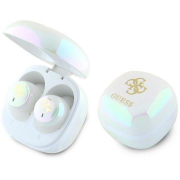 Casti 4G Printed Logo Bluetooth 5.3 250mAh Autonomie 6h USB-C Alb