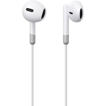 Casti JR-EW01, In-ear, Control pe fir, Jack 3.5mm, Lungime cablu 1.2m, Alb
