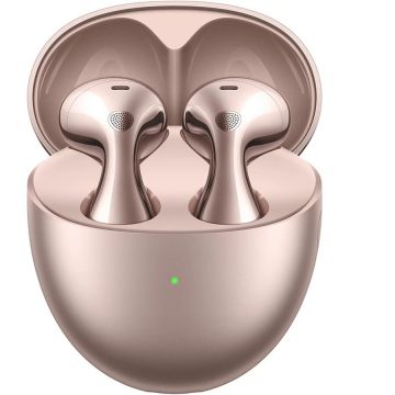 Huawei Casti In-Ear Huawei FreeBuds 6, True wireless, Bluetooth, AI noise cancelling, Autonomie 36 ore, IP54, Roz-Auriu