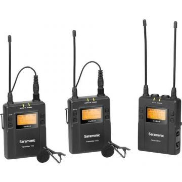 Kit Lavaliere UWMIC9 KIT2 UHF Wireless RX9 + 2 TX9 Negru