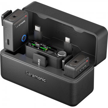 Kit Microfoane Lavaliera Ultra 01 (2TX+RX) ClearVoice Wireless IPX5 Negru