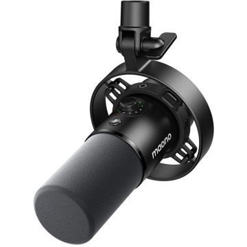 Microfon PD300X, Cardioid, ideal pentru intalniri, webinarii, conferinte sau karaoke, compatibil cu laptop, PC, Negru