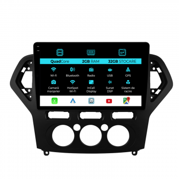Navigatie Android Dedicata Ford Mondeo (2007-2014), 10Inch, 2Gb Ram, 32Gb Stocare, Carplay