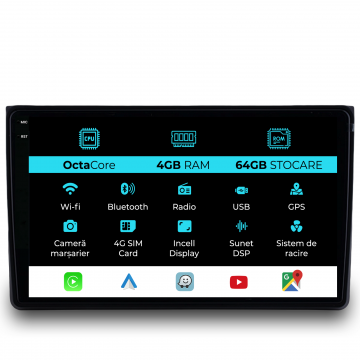 Navigatie Dedicata Audi A4 (2001-2008), 9Inch, 4Gb Ram, 64Gb Stocare, Carplay