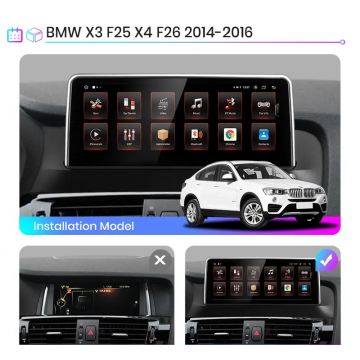 Navigatie Dedicata BMW X3 F25   X4 F26 (2011-2017), 10.25 Inch, 4Gb Ram, 64Gb Stocare, Carplay NBT