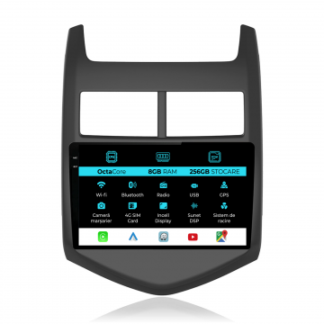 Navigatie Dedicata Chevrolet Aveo (2012-2014), 9Inch, 8Gb Ram, 256Gb Stocare, Carplay