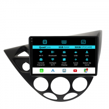 Navigatie Dedicata Ford Focus MK1 (1998-2004), 9Inch, 2Gb Ram, 32Gb Stocare, Carplay