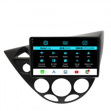 Navigatie Dedicata Ford Focus MK1 (1998-2004), 9Inch, 6Gb Ram, 128Gb Stocare, Carplay