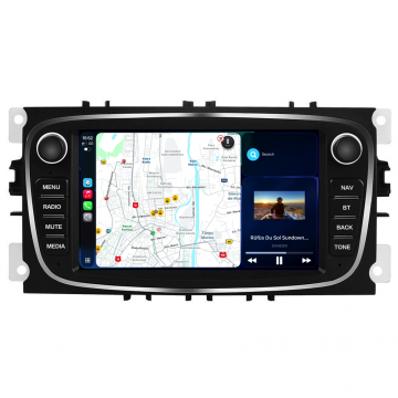 Navigatie Dedicata Ford Focus, Mondeo,C-Max, Kuga, 7inch, 2Gb Ram, 64Gb stocare, Carplay, Negru