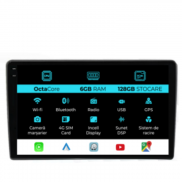 Navigatie Dedicata Ford Transit (2019-2025), 10Inch, 6Gb Ram, 128Gb Stocare, Carplay