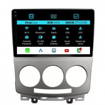 Navigatie Dedicata Mazda 5 (2005-2010), 9Inch, 8Gb Ram, 256Gb Stocare, Carplay