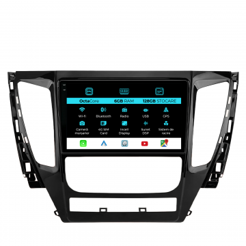 Navigatie Dedicata Mitsubishi Pajero (2016-2018), 9Inch, 6Gb Ram, 128Gb Stocare, Carplay