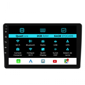 Navigatie Dedicata Toyota Auris (2006 - 2012), 10Inch, 2Gb Ram, 64Gb Stocare, Carplay