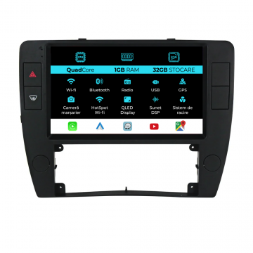 Navigatie Dedicata Volkswagen Passat B5 (2000-2005), 9Inch, 1Gb Ram, 32Gb Stocare, Carplay