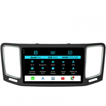 Navigatie Dedicata Volkswagen Sharan (2012-2019), 9Inch, 2Gb Ram, 32Gb Stocare, Carplay