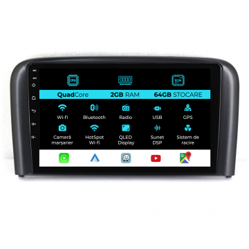 Navigatie Dedicata Volvo S80 (1998-2006), 9Inch, 2Gb Ram, 64Gb Stocare, Carplay