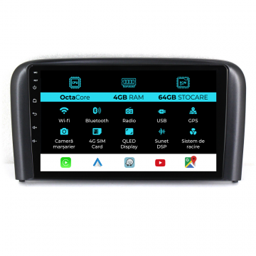 Navigatie Dedicata Volvo S80 (1998-2006), 9Inch, 4Gb Ram, 64Gb Stocare, Carplay