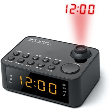 Radio cu ceas si proiectie M-178 P Black