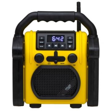 Radio IPX54 Bluetooth Aux 10W Galben-Negru