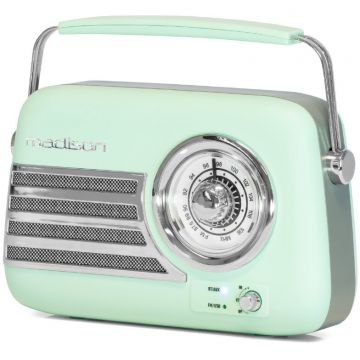 Radio Portabil FM Nostalgia 30W Verde