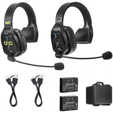 Sistem Intercom Wireless pentru 2 Persoane WiTalk WT2S Full-Duplex 1.9GHz Casti Single-ear Negru