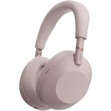 Sony Casti Over Ear Sony WH-1000XM6P, Wireless, Bluetooth, Hi-Res Audio, Noise cancelling, Autonomie baterie 30 ore, Microfon, Alexa si Google Assistant, Design pliabil, Roz