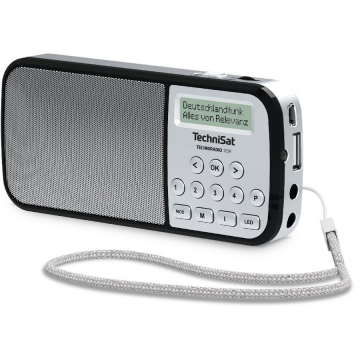 TechniSat Radio portabil, TechniSat, TECHNIRADIO RDR, FM si DAB +, USB, AUX, Lanterna, 1 W, Gri