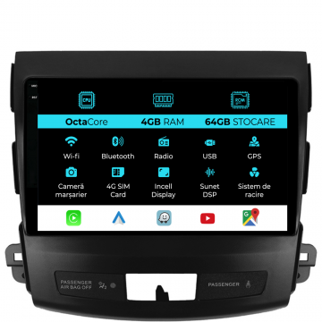Navigatie Dedicata Citroen C-Crosser (2007-2012), 9Inch, 4Gb Ram, 64Gb Stocare, Carplay